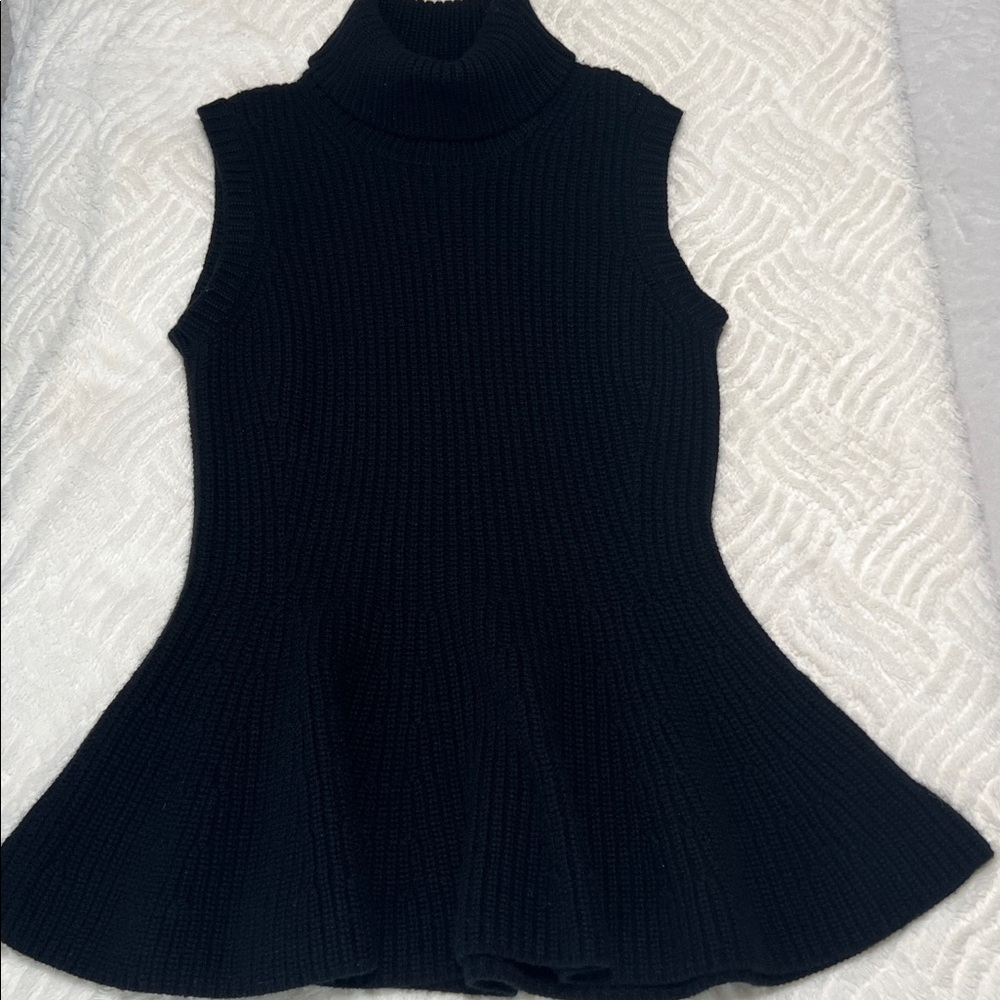 Michael Kors 100% Cashmere Chunky Knit Turtleneck Sweater | Size L | Black